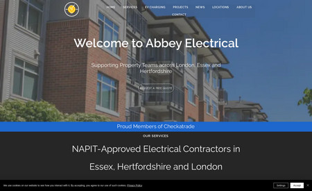 Abbey Electrical: Web development functionalities