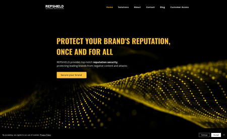 REPSHIELD: Rep-shield approached avocadots Studio for redesigning their website to a professional level.

Can't say more than that you should visit the website and let us know if this was achieved! 