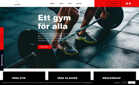 Exercise Gym: A gym owner wanted an uncomplicated and motivating website.