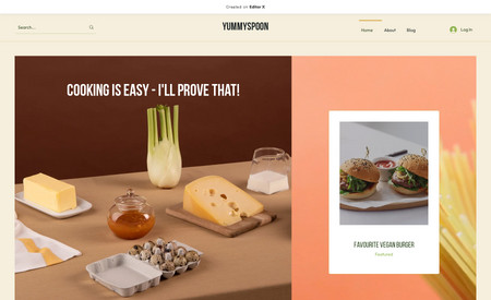 Yummy Spoon: Cozy website for food blog