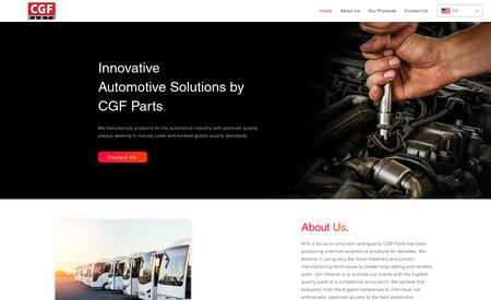 CGF Parts: Single Page Website