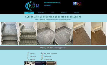 KDM Carpets: Designed a website for this family-run business to reach more local customers.  Integrated with Instagram feed to allow instant updating of images in the gallery.
