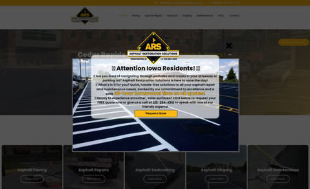 Asphalt Restoration Solutions: The owners of Asphalt Restoration Solutions wanted to replace their outdated website with a new design that had better a better and more modern design with many opportunities for calls to action. They were also concerned with their current on-page SEO and wanted to make sure they would see an improvement in their Google rank. They were very happy with the results of our service for them here at Illuminate Digital