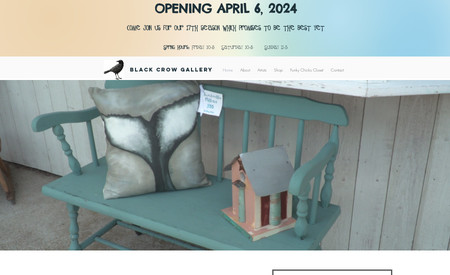 Black Crow Gallery: This local art gallery needed a website to spotlight their artists and the work they create and sell.