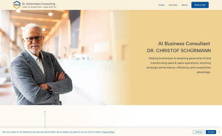 Drschuermann: Portfolio website for AI Business Consultant