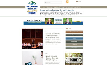 Sacopee Valley Community News, Etc.: An easy to use community news website utilizing blog features.