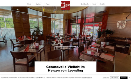 Rathauswirt: Ein feines Restaurant in Leonding mit einem außergewöhnlichen Gewölbekeller für Veranstaltungen.