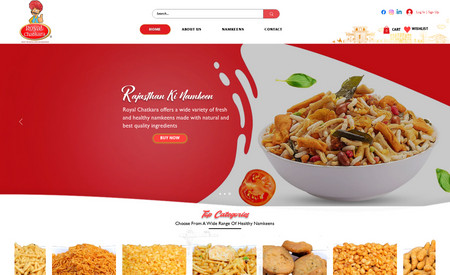 Royal Chatkara: An authentic Indian Snack Selling Brand Website having Wix ECommerce Store Built.