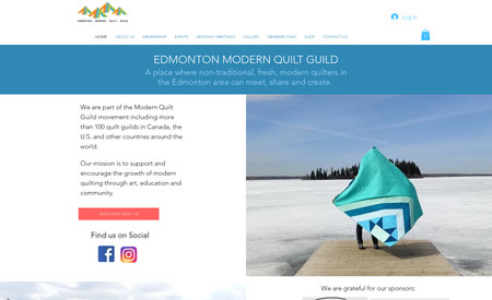 Edmonton Modern Quilting Guild: Website overhaul for a regional membership organization including member login, event registration, and webstore functions.