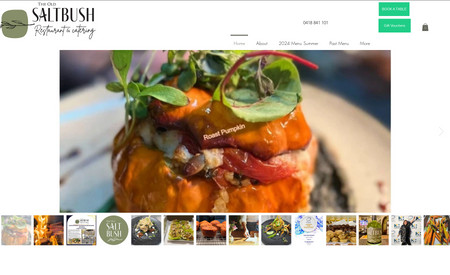 The Old Salt Bush : Develop a restaurant landing page. 