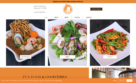 Hunsa Thai Kitchen: Website design, photography, newsletter, social media management - who doesn't love a lively and cheerful restaurant website? This is my very first website created when I embarked on this professional web design journey back in 2018. The name of their restaurant means "fun" so we wanted to keep it vibrant and cheery from photography to website itself.