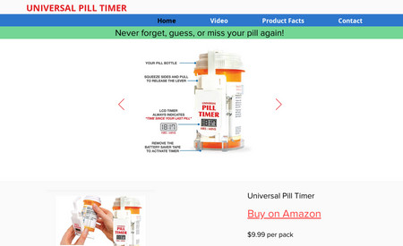 Univer Pill Timer: I have redesigned this website for a client