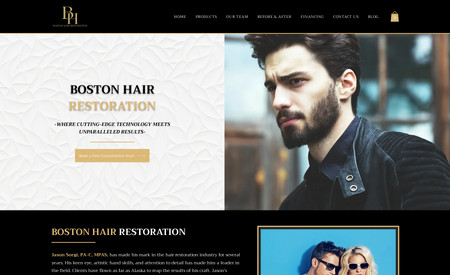 Boston Hair Restor: We revamped the online presence of our client, Boston Hair, through a comprehensive website redesign. The new design for https://www.bostonhair.com/ reflects a modern aesthetic, improved user navigation, and responsive layouts, ensuring an optimal viewing experience across devices. Our team focused on enhancing visual appeal while maintaining the essence of the brand, resulting in a sleek and user-friendly interface. The redesigned website now offers a seamless platform for Boston Hair to showcase its products and services, fostering a more engaging and dynamic online presence.