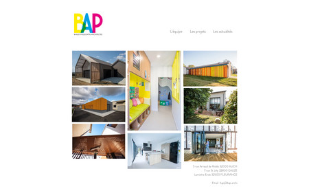 BAP Architectes: Conception du site de l'agence d'architecture BAP ARCHITECTES dans le Gers