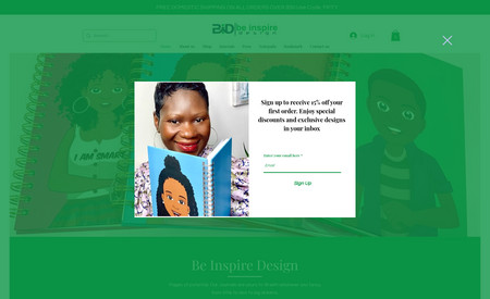 BE INSPIRE DESIGN: Designed an E-commerce website for one of my best clients for his stationery business.