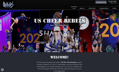 US Cheer Rebels: Sports - website redesign, migrate from another platform, support