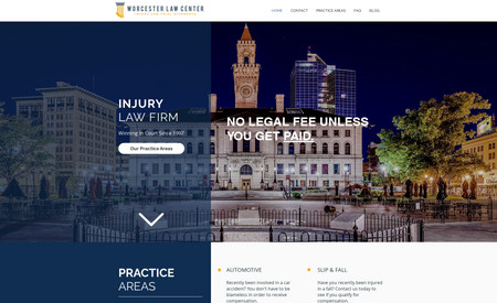 Worcester Law Center: Website for a Worcester based injury firm