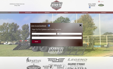 Eastern Iowa Trailer: New trailer sales company., Needed to have all manufacturers on the website and drive traffic to a brand new website with new URL.