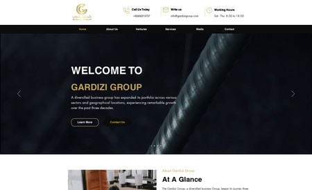 Gardizi Group : have done with.
01: Logo design.
02: Complete and sleek website design.
03: A brand new design.
04: Added booking app. Contact forms etc.
05:Images as per them of website.
06:Videos as per theme of website.
17: very unique design.
18:Responsive design.
