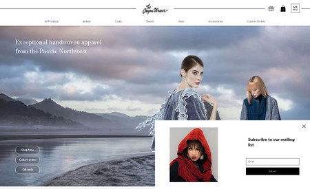 The Oregon Weaver: Complete website, rebranding, online store.