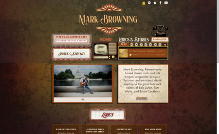 Mark Browning Songs: Web Design for Musician