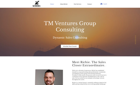 TM Ventures Group: Clean, slick (and responsive) website for accredited Sales Consultant - Richard Doyen. This site received an award at the 19th Annual Davey Awards