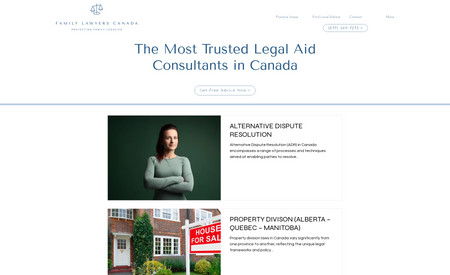 Family Lawyers : 
For Family Lawyers Canada, we designed a website that reflects the firm’s commitment to providing compassionate, expert legal support to families navigating complex legal matters. Our goal was to create a digital space that not only showcases their legal expertise but also fosters a sense of trust and reassurance among visitors seeking legal counsel.