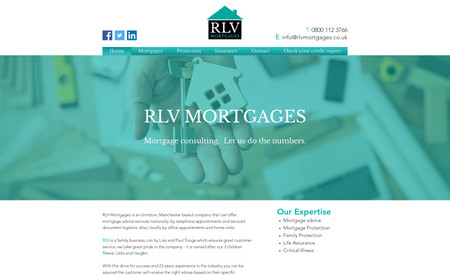 rlvmortgages: Creation of initial branding and logo design through to whole website design and build.