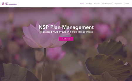 NSP Plan Management: In this project, Wolf Web Designs was tasked with building a truly personalized, custom and human-centred website. As their target audience was broad in technological capabilities, we needed to ensure the user experience (UX) flow was intuitive and easy to use.

For this website, we did the following:
-	Used extremely high-quality media
-	Used vector graphics for scalability and no loss of quality upon zooming
-	Used hover boxes and strips to create a clearly identifiable structure
-	Set up social media links as well as links to email addresses, phone numbers and forms
-	Embedded HTML forms from external websites
-	Optimised the display for desktop and mobile devices.

We were also tasked with completing their SEO which included:
-	Creating, analysing and prioritising keywords
-	Setting up their on-page SEO through an established header structure
-	Completing all required meta titles and descriptions
-	Adding their website to Google Search Console
-	Indexing all sitemaps
-	Crawling all applicable pages
-	Watching SEO and ranking trends over time