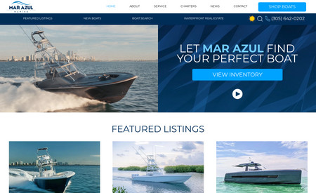 Mar Azul: Website layout and design, responsiveness, accessibility, SEO, meta tags, app integration, data management and maintenance.  