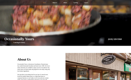 Occasionally Yours: Restaurant website we designed for a breakfast and lunch spot in suburban Philadelphia. Explore their menu and ambiance through captivating video content and high quality imagery. 
