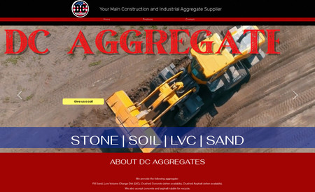 DC Aggregates: Basic Site for gravel company. 