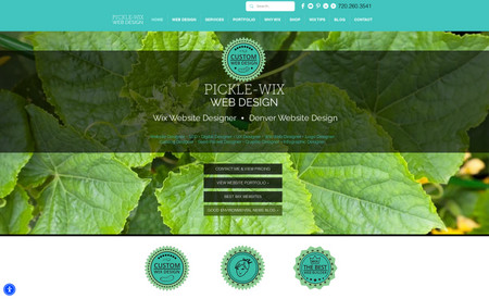 Pickle-Wix Web Design: I am a full-time website designer and graphic designer in Denver, Colorado. I love working with small businesses to design logos, websites, email newsletters, brochures, etc.