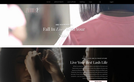 Lexurious Beauty: We created their branding and website.