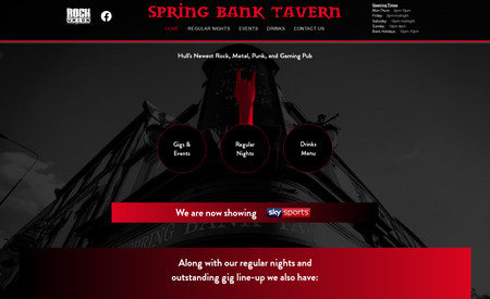 Spring Bank Tavern: Building a website for a Rock pub was great and we really achieved a rock music vibe. Great site to work on.