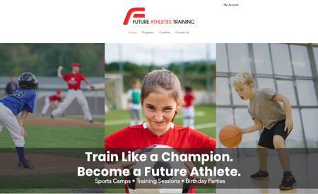 Future Athletes: Complete website build and logo design.