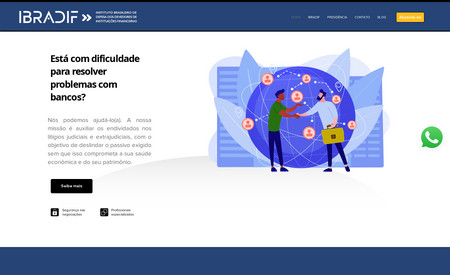 IBRADIF: Site estilo One Page + Página de captura para campanhas Google Ads e Facebook Ads