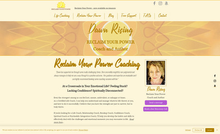 Reclaim Your Power: Designed and built this brand new site in conjunction with her Amazon book launch! Dawn provided the book cover and I designed a site to match in with her approach to working with people to support them through trauma and recovery.