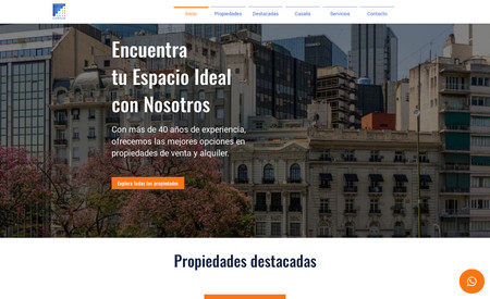 Casalis Propiedades: Diseño de portal inmobiliario para gestión de propiedades de una agencia.