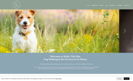 Walks This Way: I created a clear and easy to use website for this new business start up.