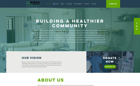 Risaa Foundation: Update Graphics in Risaa Foundation Non Profit Organization Webistes