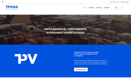 Tpvias: Empresa de logística y transporte con presencia a nivel nacional. Desarrollamos su logotipo, identidad gráfica y diseño web. 