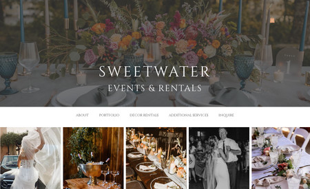 SWEETWATER EVENTS & RENTALS: Complete web design, SEO