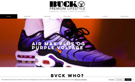 BUCK: 2 magasins en Martinique avec boutique en ligne de vêtements, chaussures et accessoires.
Solution utilisée Wix Store
