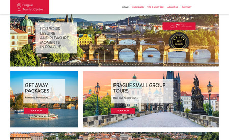 Prague tourist center: Prague Tourist Centre is Czech tour agency offering a large variety of tour packages. Here i used transparent web design with easy booking system and online customer reviews service of each package.