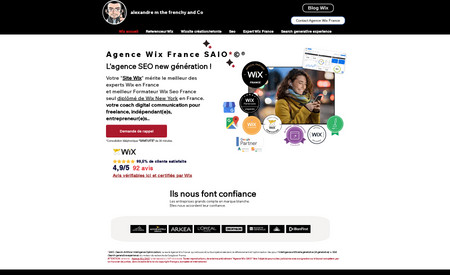 Agence Wix France SAIO©®: alexandre m the frenchy and Co: Agence Wix France SAIO©®: Formateur Wix Seo France seul diplômé de Wix New York en France, referencement Wix, Wix Seo, Création, refonte de Wixsite, boutique en ligne Wix, agence wix France 360.