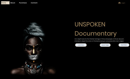 Unspoken: Complete design of the documentary Unspoken's website. Built on EditorX this features the best of what the platform can offer.  