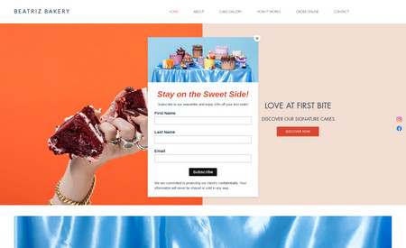 BeatrizBakery: This was undoubtedly a mouth watering project -  an ecommerce website for a local artisan bakery. Our vision for this website was to transform cakes into delectable pieces of art, immersing viewers in the intricate details of the baking process, all through an easy user experience that allows customers to order with ease.