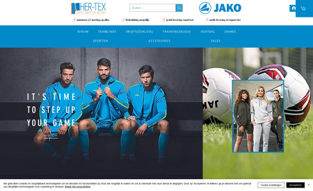 Her-Texsportshop: Officiële Jako-webshop met sport- en vrijetijdskleding