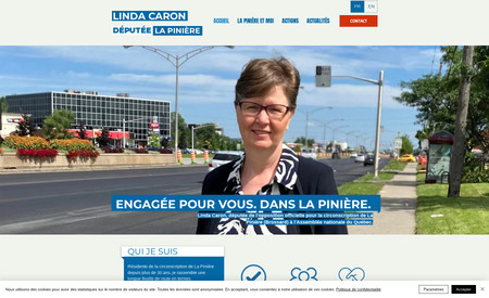 Députée Linda Caron: Création du site Internet et référencement naturel de base (SEO) pour la députée québécoise Linda Caron, au Canada.